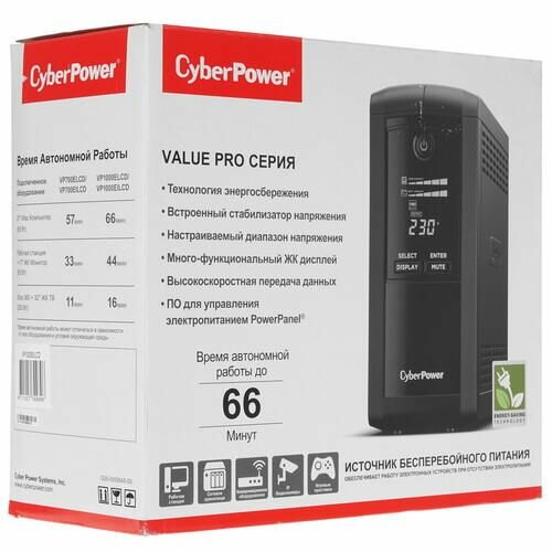 Интерактивный ИБП CyberPower VP1000EILCD