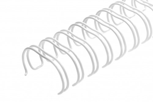 Пружины металлические для переплета реалист А4159мм(5/8") белые2:1 1/50 QP 23 петли до 135 лст