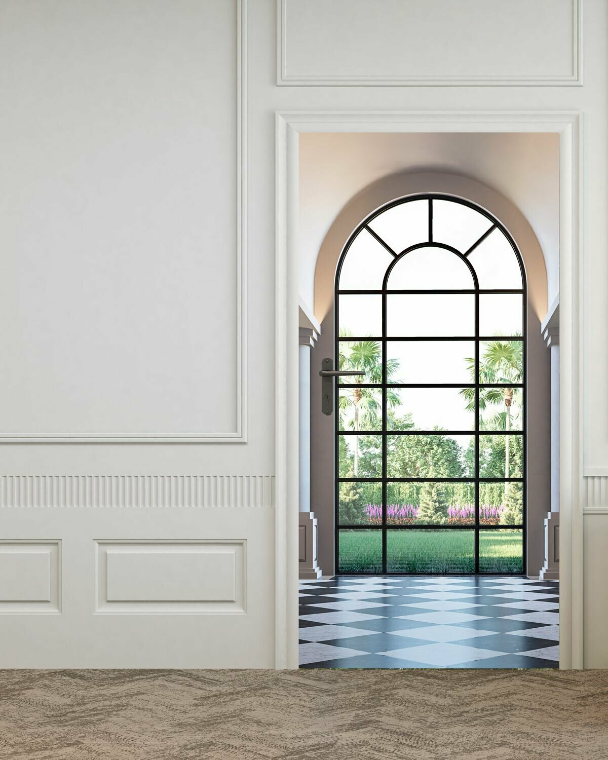 фото Фотообои на двери HARMONY Decor HDD-188 Дворцовое окно, 97 х 202 см, самоклеющиеся