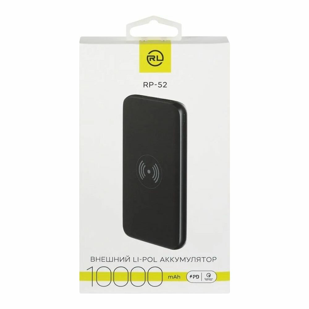 Мобильный аккумулятор REDLINE PowerBank RP52 черный (ут000032478) - фото №5