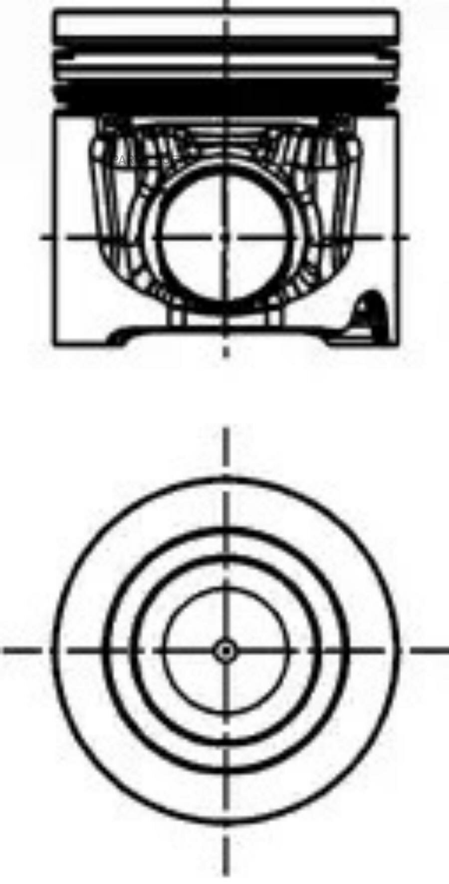 KOLBENSCHMIDT 41106630 Поршень dm.95.80x2.5x2.0x2.5 +0.40 Цена за 1 шт. [замена 40510630]