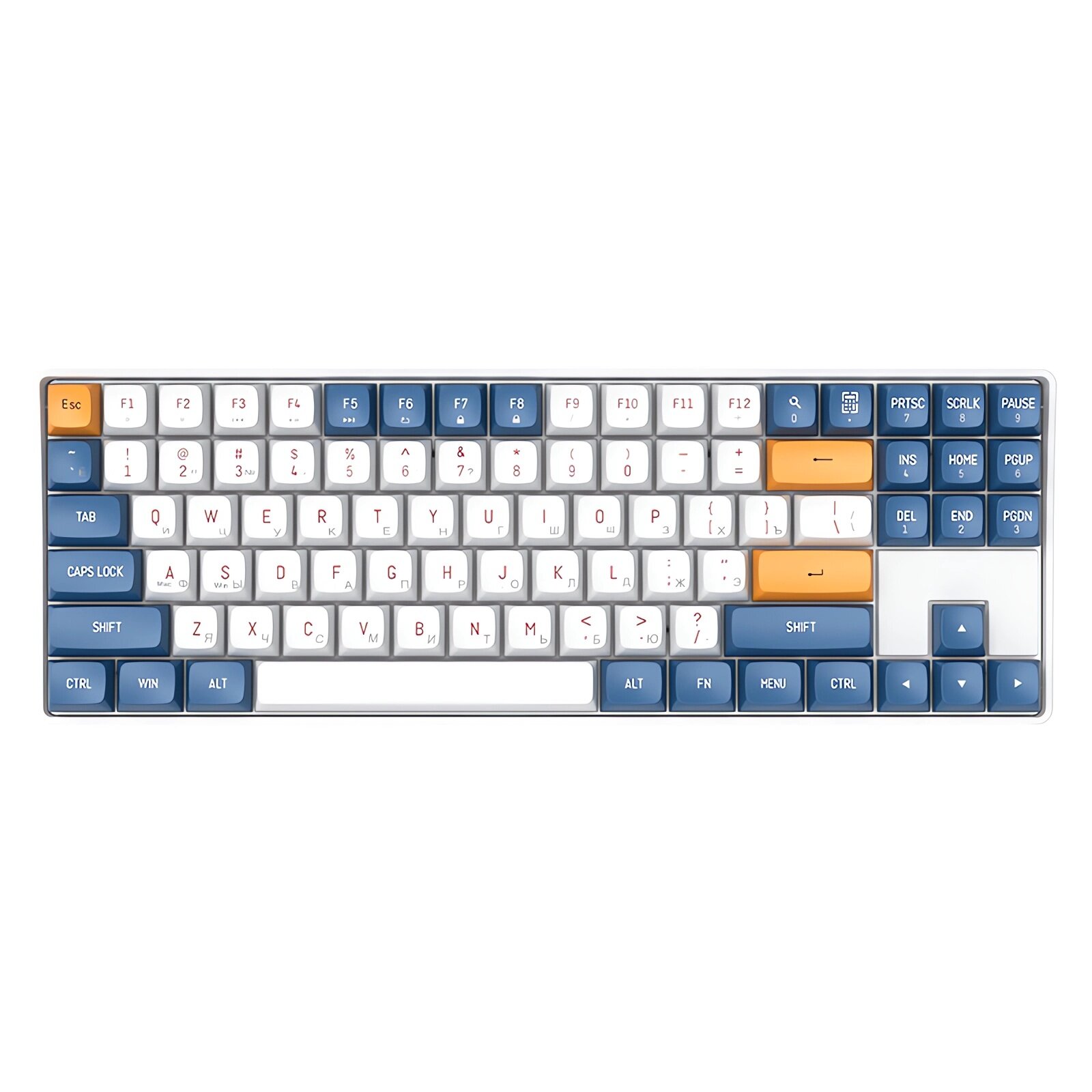 Клавиатура беспроводная VOROTEX MK87R Yellow Switch, звёздный синий