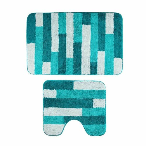 Набор ковров для ванной Полоска 50х75см 40х50см микрофибра 2 дизайна 999₽