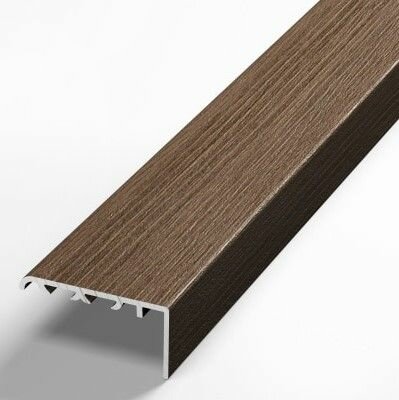фото Порог угловой Лука ЛУ 06 40х20мм, скрытый крепеж, длина 90см, Дуб мокко