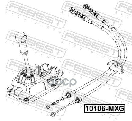 Трос коробки передач FEBEST 10106-MXG для автомобилей Chevrolet, Daewoo