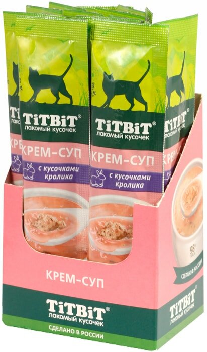 Крем-суп для кошек TiTBiT Лакомый кусочек с кроликом 10г*16шт