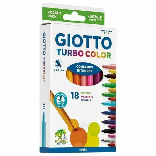 фото Фломастеры giotto turbo color, 18 цветов