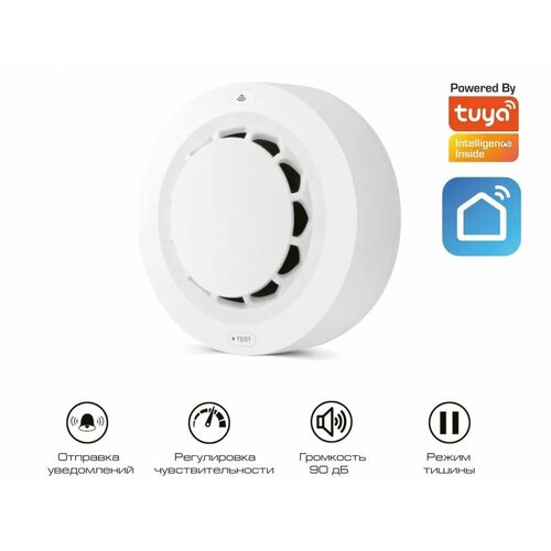 фотодатчик tuya zigbee co2 voc детектор качества воздуха tuya smart home защита для безопасности приложение smart life Умный беспроводной датчик дыма с поддержкой ZigBee