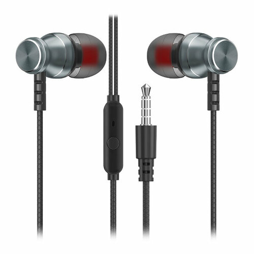 Гарнитура SmartBuy M300 металлич корпус микрофон пульт серая SBH-026K 67200₽