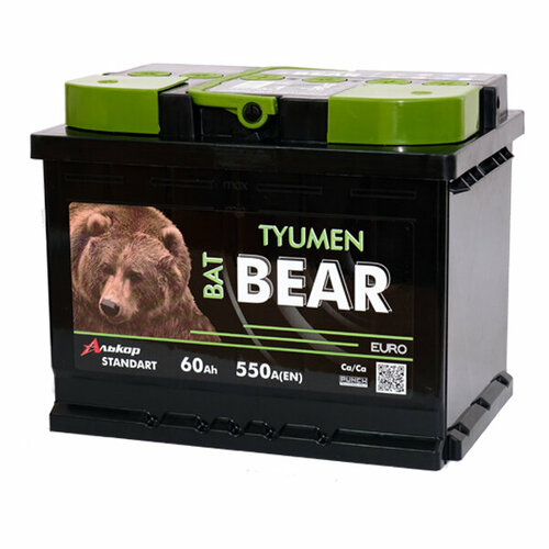 Аккумулятор Тюменский Медведь Batbear CaCa 60 Ач 550 А о п 242x175x190 мм 6357₽
