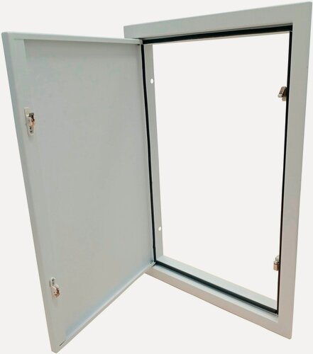 Изображение товара Люк сантехнический Элит усиленный 1 мм нажимной 400*600, RAL 9003 муар, 1 створка (40*60 см)