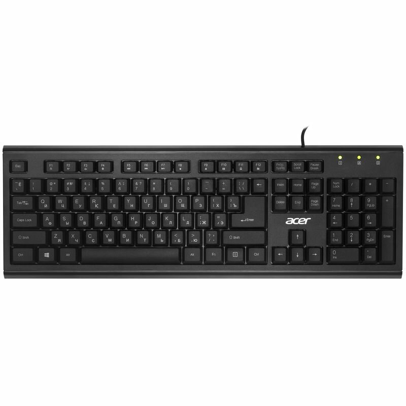 Клавиатура Acer OKW120 [ZL. KBDEE.006] черная {мембранная, USB}