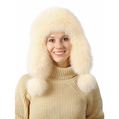 фото Шапка ушанка опольский вячеслав васильевич, размер 57-59, бежевый