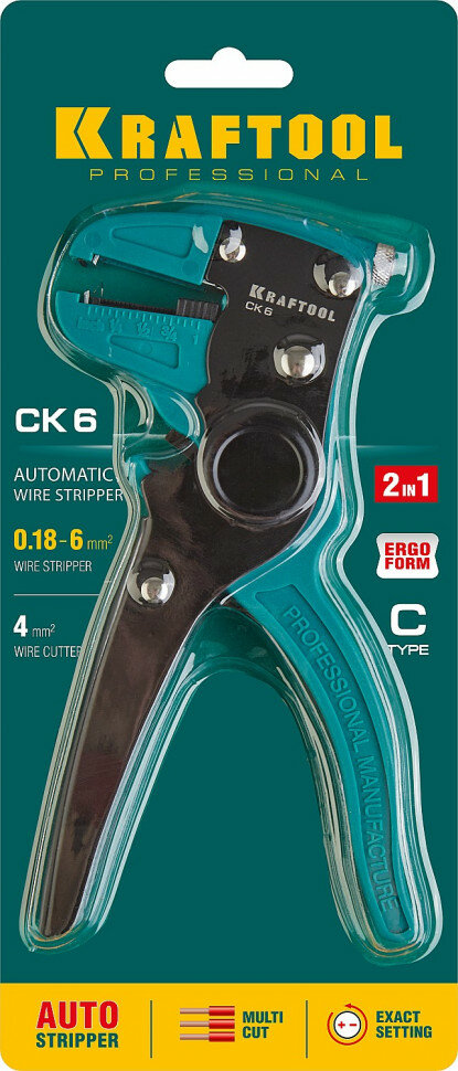 KRAFTOOL CK-6 стриппер автоматический 0.2 - 6 мм2 KRAFTOOL ( 22630 )
