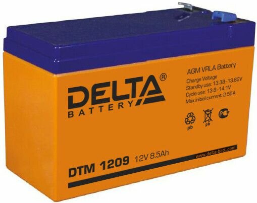 Аккумуляторная батарея 12В 9 Ач DTM 1209 срок службы до 5 лет