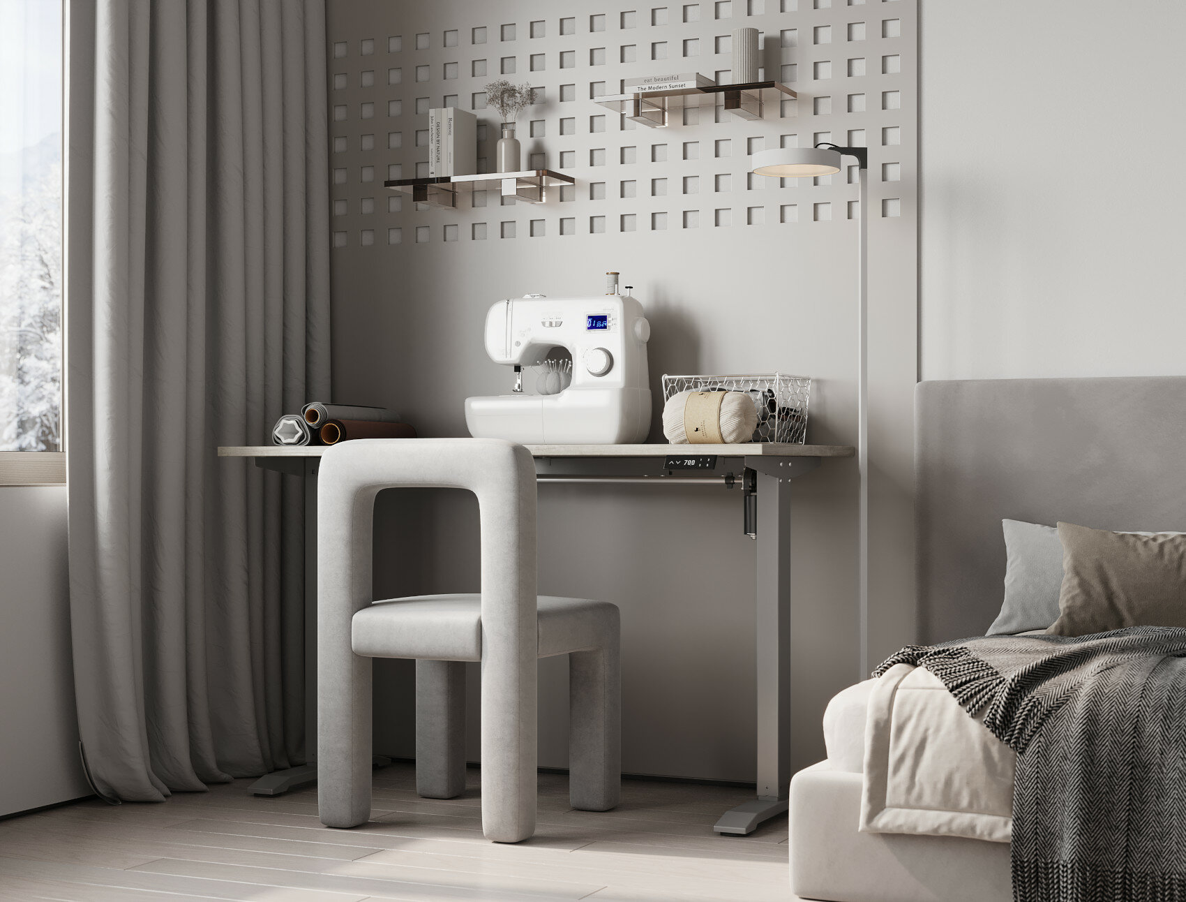 фото Компьютерный стол JetDesk S 130x60 см, регулировка по высоте, электропривод (1 мотор), черный