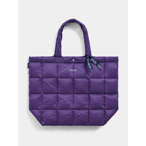 фото Сумка тоут , фактура стеганая, фиолетовый taion