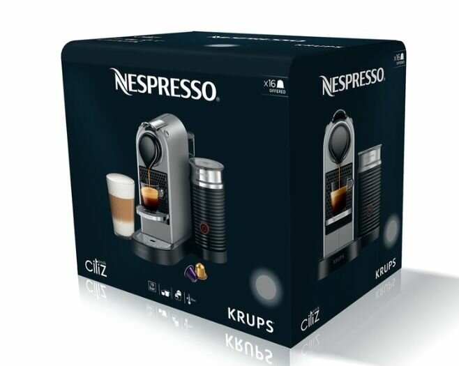 Капсульная кофемашина Krups Nespresso CitiZ 19 бар, серый - фотография № 7