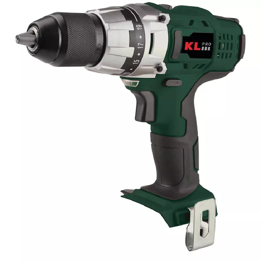 фото Профессиональный шуруповерт аккумуляторный KLPRO KLNM18-00 (18В, без ЗУ и АКБ , 40Нм, 2 скорости, 20-ступений к/м, подсветка, в кейсе)