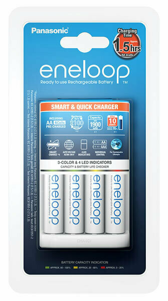 Зарядное устройство Panasonic Eneloop Smart & Quick K-KJ55MCC40E + 4шт АА 1900 mAh