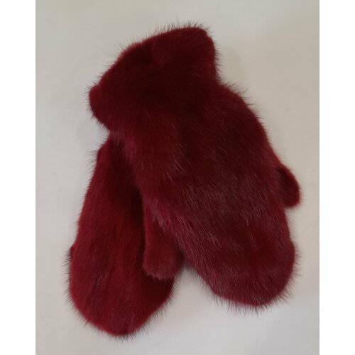 фото Варежки , размер 7 7,5, коричневый без бренда