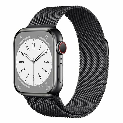 Ремешок миланcкий из нержавеющей стали Milanese Loop для Apple Watch 42/44/45/49 мм, на магните, темно-серый (3) сетчатый браслет миланская петля для apple watch 42 44 мм серебристый