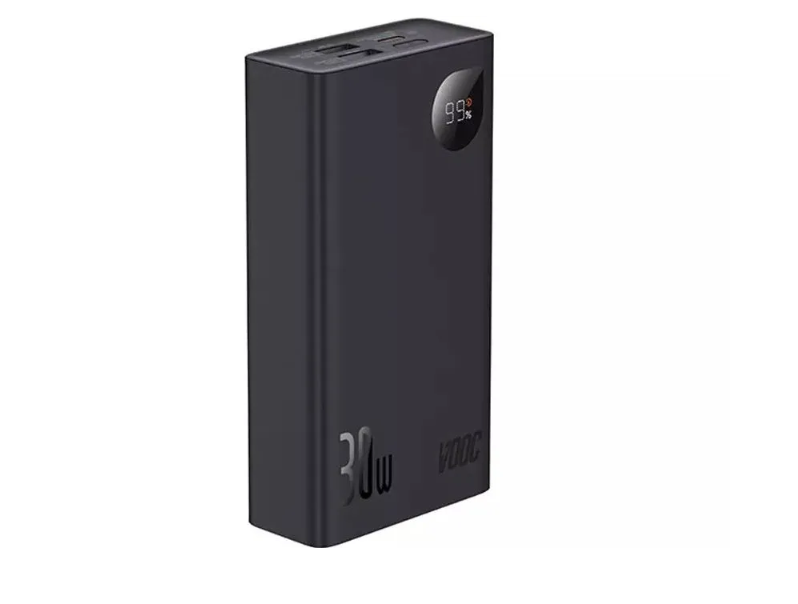 Внешний аккумулятор Baseus Adaman2 Digital Display Fast Charge Power Bank 20000mAh 30W Black (PPAD050101)
