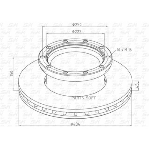 SK SK312003701 Диск тормозной 16490₽
