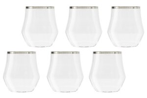 фото Набор бокалов для виски 375 мл 6 предметов, Сабина платина, Same Decorazione (61027)