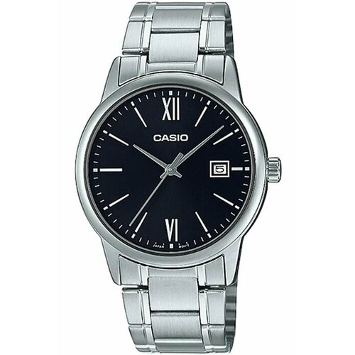 Наручные часы CASIO, серебряный, черный часы casio mtp v002d 1b3