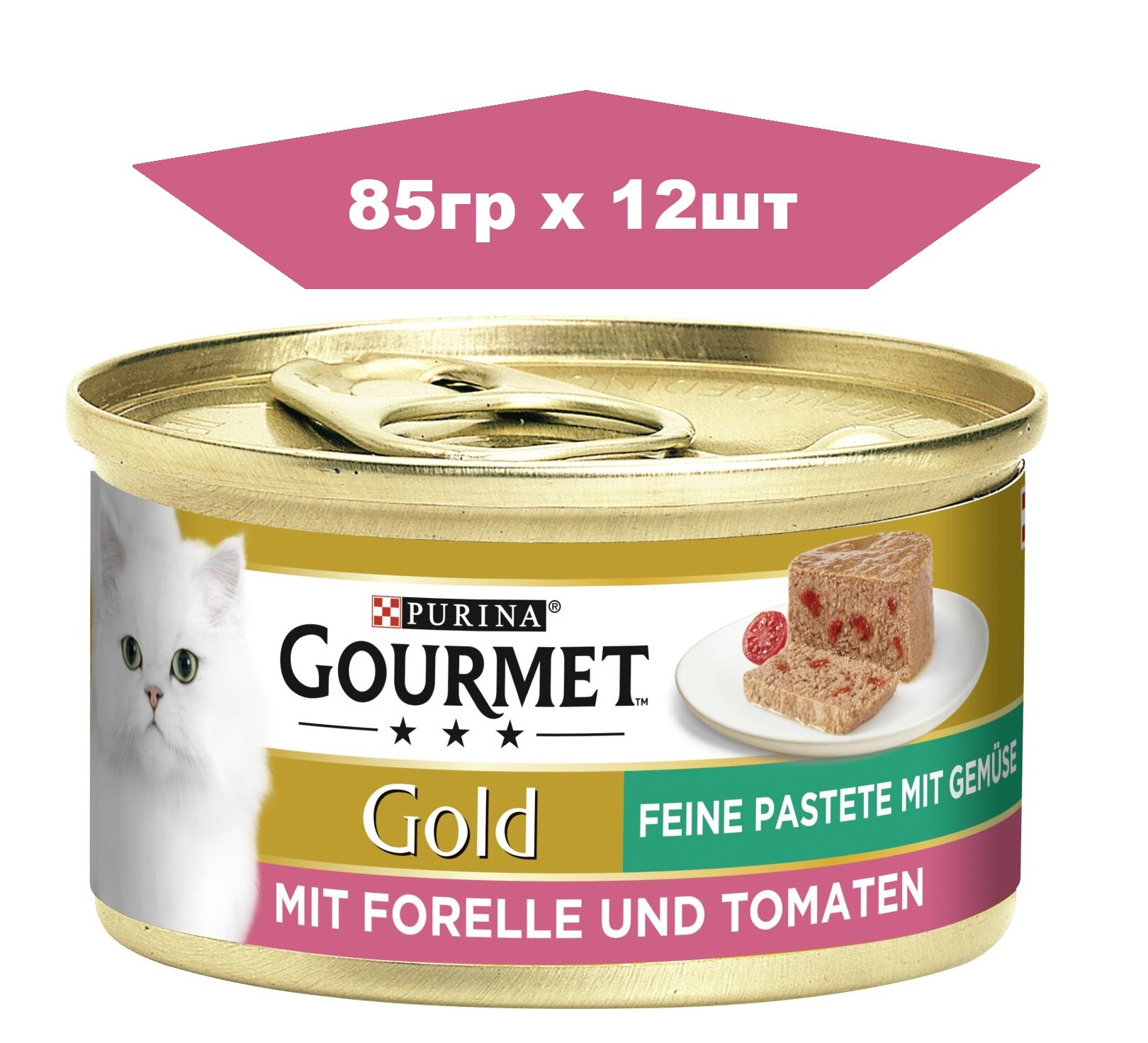 Gourmet Gold паштет с форелью и томатами 85гр х 12шт