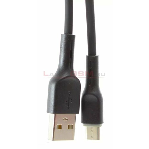 Кабель micro USB Mi-Digit M195, Silicone (Супермягкий, не дубеет на морозе), 2A, Черный, 1 м.