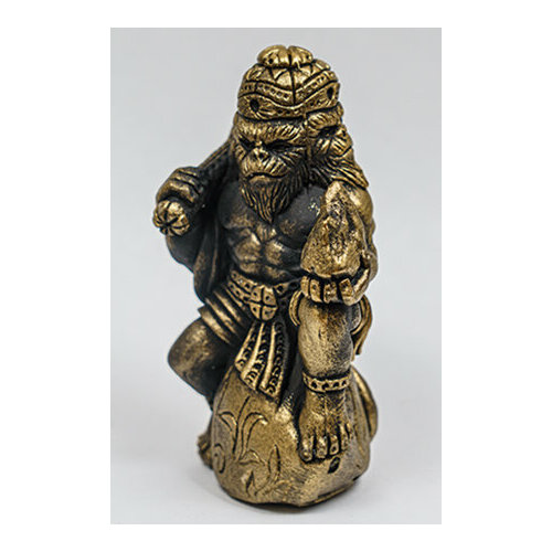 Статуэтка Фэн-Шуй БОГ мудрости хануман с золотистым покрытием (гипсобетон, высота 9,5 см.), 1 шт.