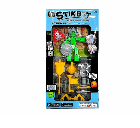 Игровой набор Stikbot Воин, фигурка с аксессуарами