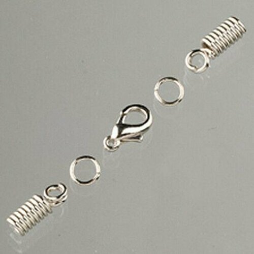Наконечник-спираль для кожи с кольцами и карабином серебристый диаметр 2 мм 9744491 Efco 2 мм 459₽