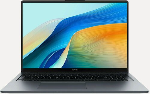 Изображение товара Ноутбук 16" 2025 Huawei MateBook D 16 2024, IPS, Intel Core i5-13420H, 16ГБ RAM, 2TB SSD, Металлический корпус, отпечаток пальца, Windows 11 Pro + Office 2021, серый, Русская раскладка, Ростест(ЕАС)