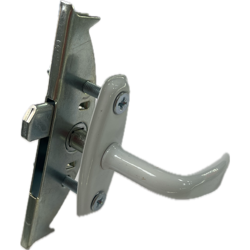 Ручка для теплиц с замком и болтами (белая)