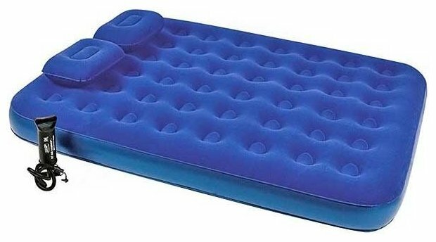 Матрас надувной Bestway Flocked Air Bed 67374 203х152х22 см, с ручным насосом