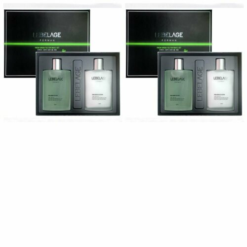 Lebelage Набор для лица с экстрактом зеленого чая мужской Fresh Green Tea For Man Skincare 2 Set 150 мл x 2 2 уп 3745₽