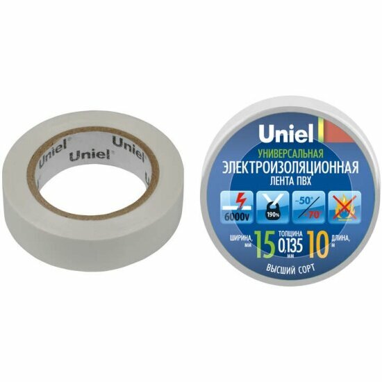 Изоляционная лента Uniel UIT-135P 10/15/01 WHT