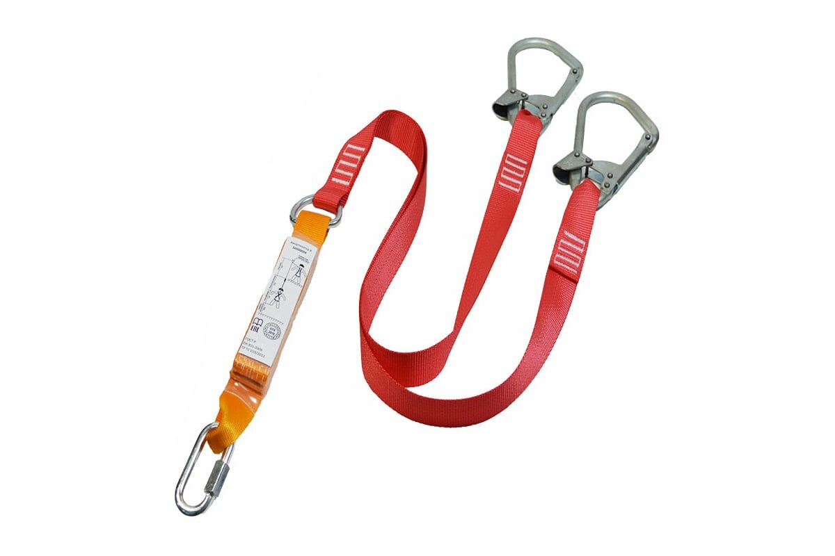 Прогресс сефети Двойной строп из ленты с амортизатором и двумя монтажными карабинами исп.3