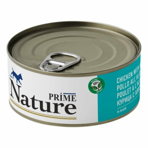 PRIME NATURE ж/б 150г в бульоне Курица с алоэ д/щенков х 10 шт.