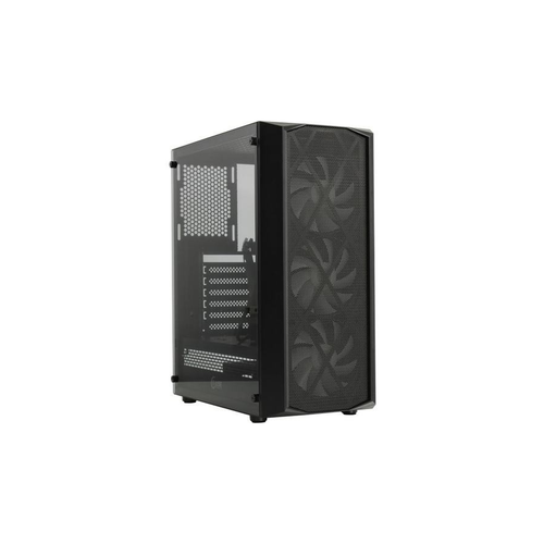 Powercase CMRMX-L3 Корпус Rhombus X3 Mesh LED, Tempered Glass, 3x 120mm 5-color fan, чёрный, ATX (CMRMX-L3)