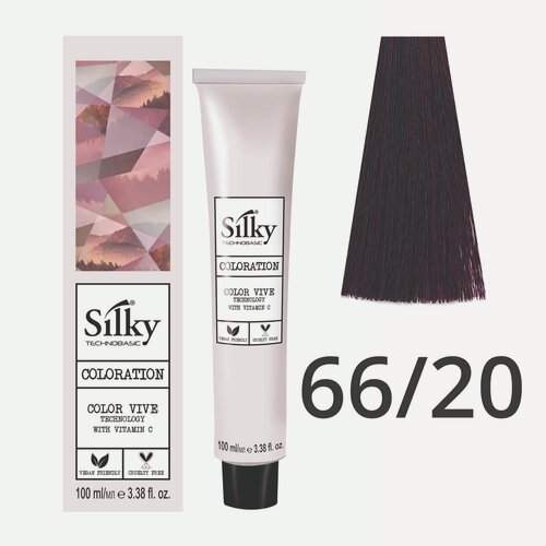 Изображение товара Краска для волос профессиональная Silky Color Vive/Ultralift 66/20 Темный русый интенсивный Фиолетовый, 100 мл