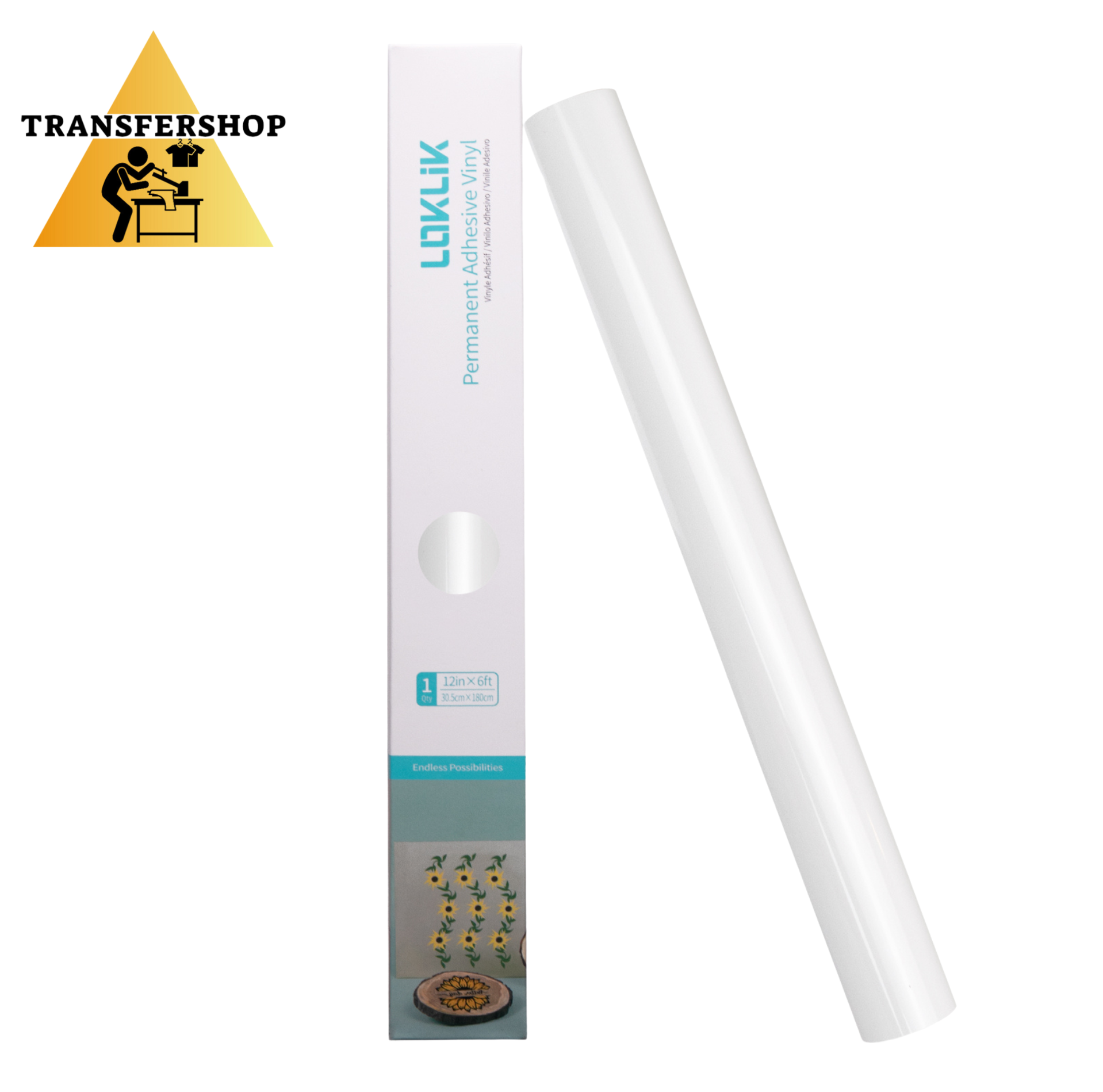 Самоклеящаяся пленка глянцевая белая 30.5см*180см