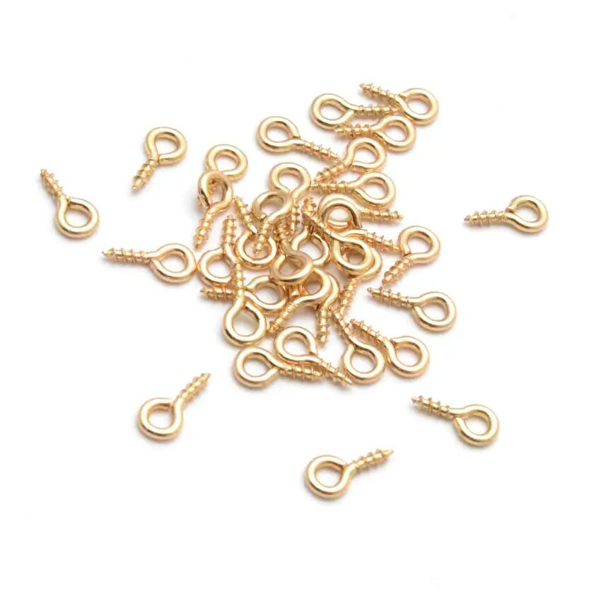 Заключения ювелирных изделий MIAOCHI металлические 100 шт kc gold 8x4mm