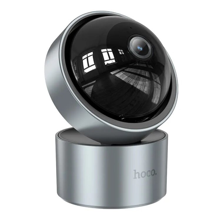 Камера видеонаблюдения HOCO D5 Indoor PTZ HD Camera IP54 3MP Wi-Fi 2.4G IOS/Android Поддержка micro SD/TF Серый