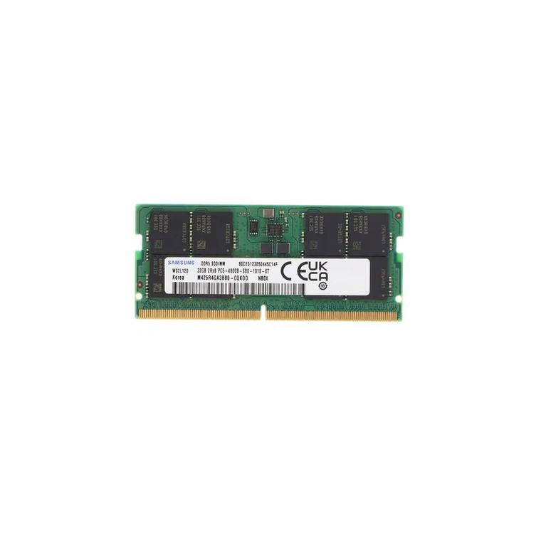 Память SODIMM DDR5 PC5-38400 Samsung M425R4GA3BB0-CQK, 1х32 Гб, 1.1 В Кол-во модулей: 1, частота: 4800 МГц