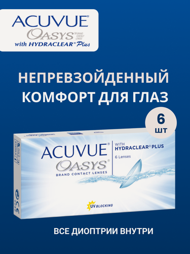 Изображение товара Контактные линзы Acuvue Hydraclear Plus, -4.0, двухнедельные, силикон-гидрогель, США