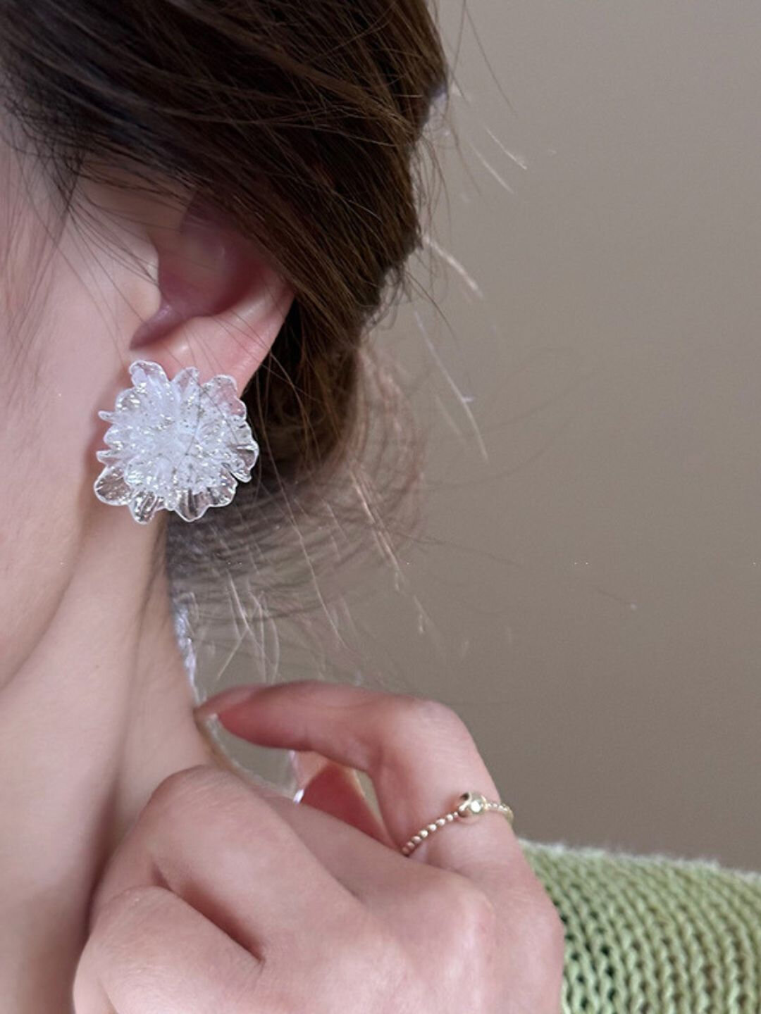 Комплект серег, green — фото 1